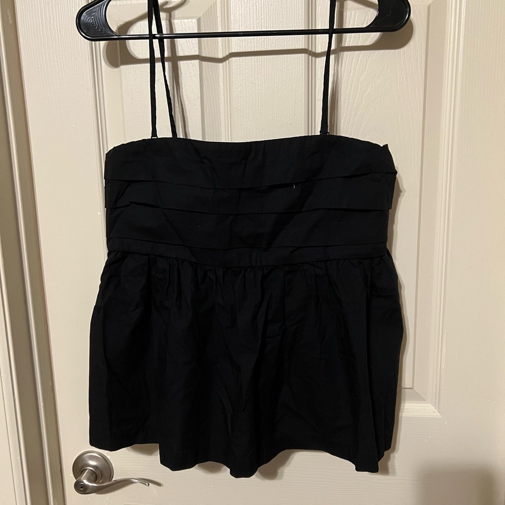 NWOT Lucky Brand Black Strapless Top Size L